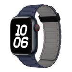 For Apple Watch SE 44mm Tri-beads Magnetic Hoop Silicone Watch Band(Indigo Grey)