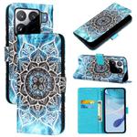 For Xiaomi 15S Pro Colored Drawing Pattern Plain Weave Leather Phone Case(Undersea Mandala)