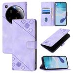 For Xiaomi 15 Ultra Skin-feel Embossed Leather Phone Case(Light Purple)