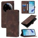 For Xiaomi 15 Ultra Skin-feel Embossed Leather Phone Case(Brown)