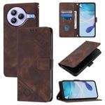 For Xiaomi Civi 5 Pro 5G Skin-feel Embossed Leather Phone Case(Brown)