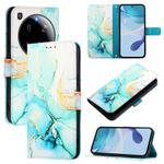 For Xiaomi 15 Ultra PT003 Marble Pattern Flip Leather Phone Case(Green)