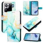 For Xiaomi 15S Pro PT003 Marble Pattern Flip Leather Phone Case(Green)