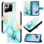 For Xiaomi 15T Pro PT003 Marble Pattern Flip Leather Phone Case(Green)