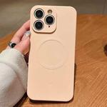 For iPhone 11 Pro Solid Color Liquid Silicone MagSafe Magnetic Phone Case(Pink)