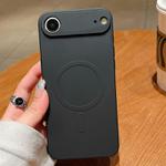 For iPhone 17 Air Solid Color Liquid Silicone MagSafe Magnetic Phone Case(Black)