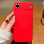 For iPhone 17 Air Solid Color Liquid Silicone MagSafe Magnetic Phone Case(Red)