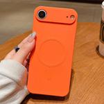 For iPhone 17 Air Solid Color Liquid Silicone MagSafe Magnetic Phone Case(Orange)