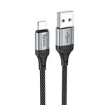 hoco X102 USB to 8 Pin Fresh 2.4A Charging Data Cable, Length:1m(Black)