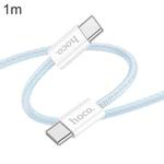 hoco X104 USB-C / Type-C to USB-C / Type-C Source 60W Charging Data Cable, Length:1m(Blue)