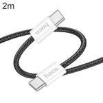 hoco X104 USB-C / Type-C to USB-C / Type-C Source 60W Charging Data Cable, Length:2m(Black)