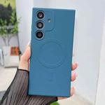 For Samsung Galaxy S25+ 5G Solid Color Liquid Silicone MagSafe Magnetic Phone Case(Royal Blue)