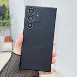 For Samsung Galaxy S25+ 5G Solid Color Liquid Silicone MagSafe Magnetic Phone Case(Black)