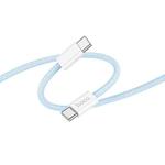 hoco X105 USB-C / Type-C to USB-C / Type-C Hero 60W Charging Data Cable, Length:1m(Blue)