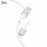 hoco X106 USB to 8 Pin Big Bull 2.4A Charging Data Cable, Length:3m(White)