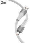 hoco X106 USB to USB-C / Type-C Big Bull 5A Charging Data Cable, Length:2m(Grey)