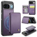 For Google Pixel 9 / 9 Pro JEEHOOD J05 Business Magnetic Style RFID Leather Phone Case(Purple)