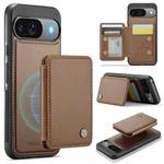 For Google Pixel 9 / 9 Pro JEEHOOD J05 Business Magnetic Style RFID Leather Phone Case(Brown)