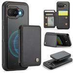 For Google Pixel 9a JEEHOOD J05 Business Magnetic Style RFID Leather Phone Case(Black)