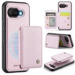 For Google Pixel 9a JEEHOOD J05 Business Magnetic Style RFID Leather Phone Case(Pink)
