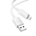 hoco X107 USB to Micro USB Favor 2.4A Charging Data Cable, Length:1m(White)