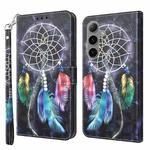 For Samsung Galaxy S24 FE 5G 3D Painted Leather Phone Case(Colorful Dreamcatcher)