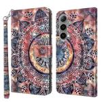 For Samsung Galaxy S24 FE 5G 3D Painted Leather Phone Case(Colorful Mandala)