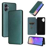 For Samsung Galaxy A07 4G Carbon Fiber Texture Flip Leather Phone Case(Green)