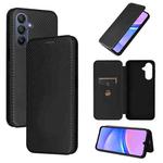 For Samsung Galaxy A17 5G Carbon Fiber Texture Flip Leather Phone Case(Black)