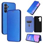 For Samsung Galaxy A17 5G Carbon Fiber Texture Flip Leather Phone Case(Blue)