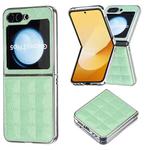 For Samsung Galaxy Z Flip5 Electroplating Square Glitter PU Phone Case(Green)