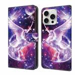 For iPhone 16 Pro Crystal Painted Leather Phone case(Unicorn)