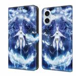 For iPhone 16 Plus Crystal Painted Leather Phone case(Magic Fairy)