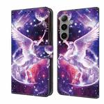 For Samsung Galaxy S24 FE 5G Crystal Painted Leather Phone case(Unicorn)