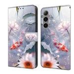 For Samsung Galaxy S24 FE 5G Crystal Painted Leather Phone case(Koi)