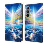 For Samsung Galaxy S24 FE 5G Crystal Painted Leather Phone case(Colorful Sky)