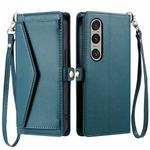 For Sony Xperia 1 VII Wallet Multi-card Slot Leather Phone Case with Lanyard(Green)