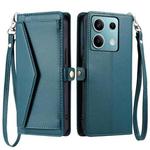 For Motorola Edge 60 Fusion Wallet Multi-card Slot Leather Phone Case with Lanyard(Green)