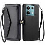 For Motorola Edge 60 Fusion Wallet Multi-card Slot Leather Phone Case with Lanyard(Black)