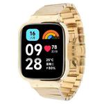 For Redmi Watch 3 Lite Frame Integrated One-bead Stainless Steel Watch Band(Gold)