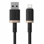 Baseus Dura Series USB to 8 Pin 2.4A Fast Charging Cable, Length:1m(Gold Black)