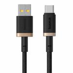 Baseus Dura Series USB to USB-C / Type-C 60W Fast Charging Cable, Length:1m(Gold Black)