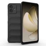 For Samsung Galaxy A07 4G Magic Shield TPU + Flannel Phone Case(Black)