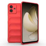 For Samsung Galaxy A07 4G Magic Shield TPU + Flannel Phone Case(Red)