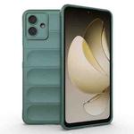 For Samsung Galaxy A07 4G Magic Shield TPU + Flannel Phone Case(Dark Green)