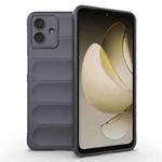 For Samsung Galaxy A07 4G Magic Shield TPU + Flannel Phone Case(Dark Grey)