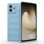 For Samsung Galaxy A07 4G Magic Shield TPU + Flannel Phone Case(Light Blue)