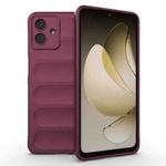 For Samsung Galaxy A07 4G Magic Shield TPU + Flannel Phone Case(Wine Red)