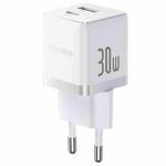 Baseus PD30W USB, USB-C / Type-C Fast Charger, Plug Type:EU Plug(White)