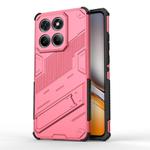 For Motorola Edge 60 Fusion 5G Global Punk Armor 2 in 1 PC + TPU Phone Case with Holder(Light Red)